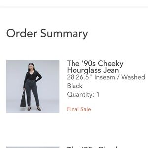 NWT Everlane Women’s Curvy 09s Cheeky Straight Black Jeans
